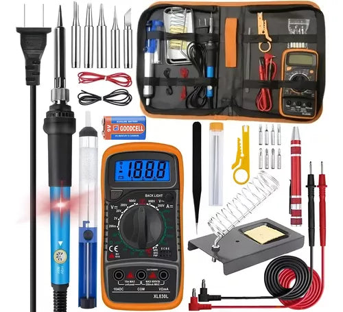 Kit Soldador 28 en 1 Con Multimetro y Funda